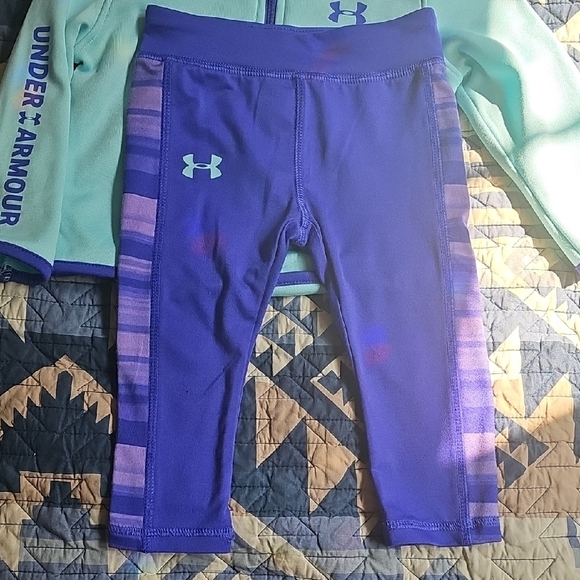 Under Armour Aqua and Violet Kids' Activewear Set - Picture 3 of 4